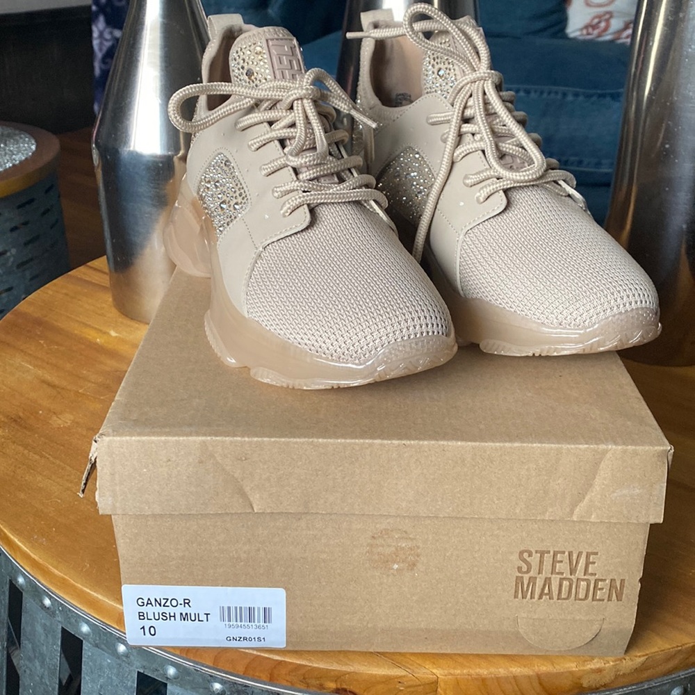 STEVE MADDEN Ganzo-R Blush Bling Sneakers